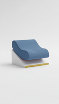 Signal Blue Accent Ergonomic Pillow