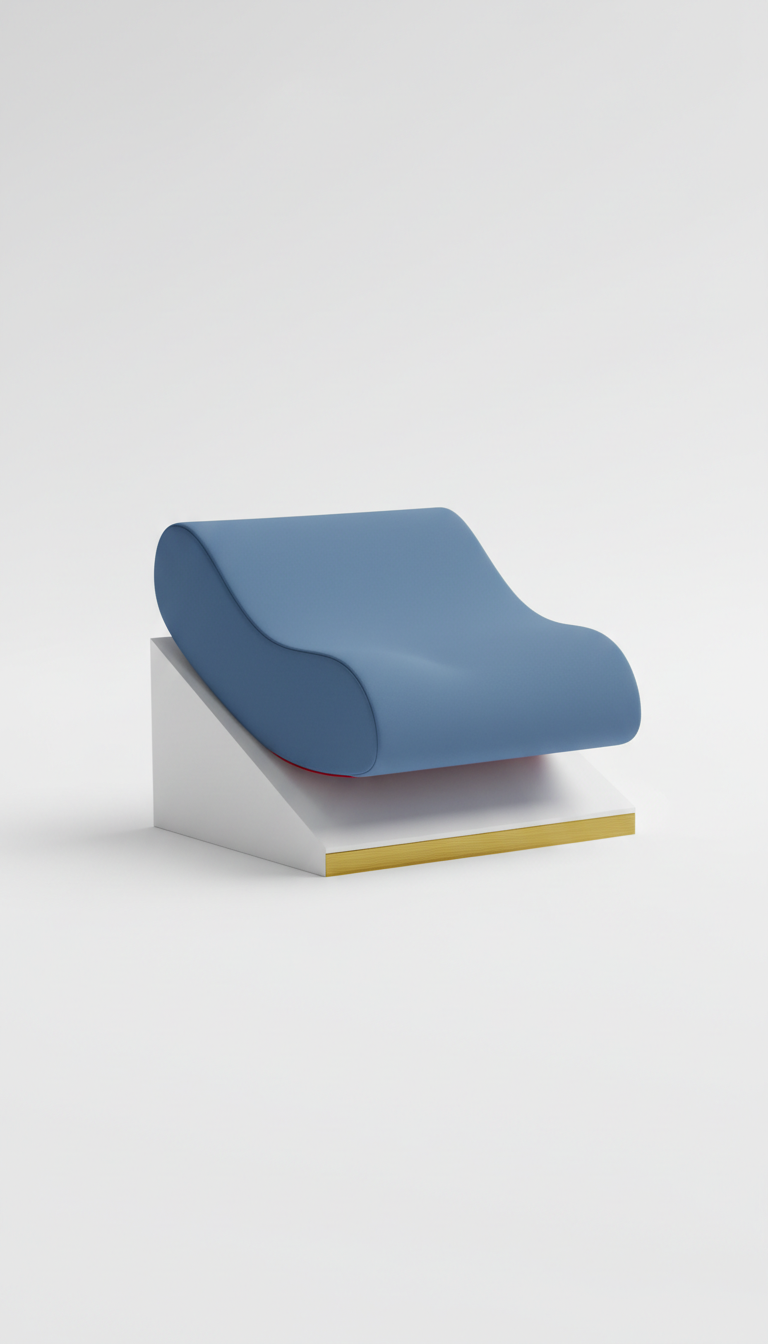 Signal Blue Accent Ergonomic Pillow
